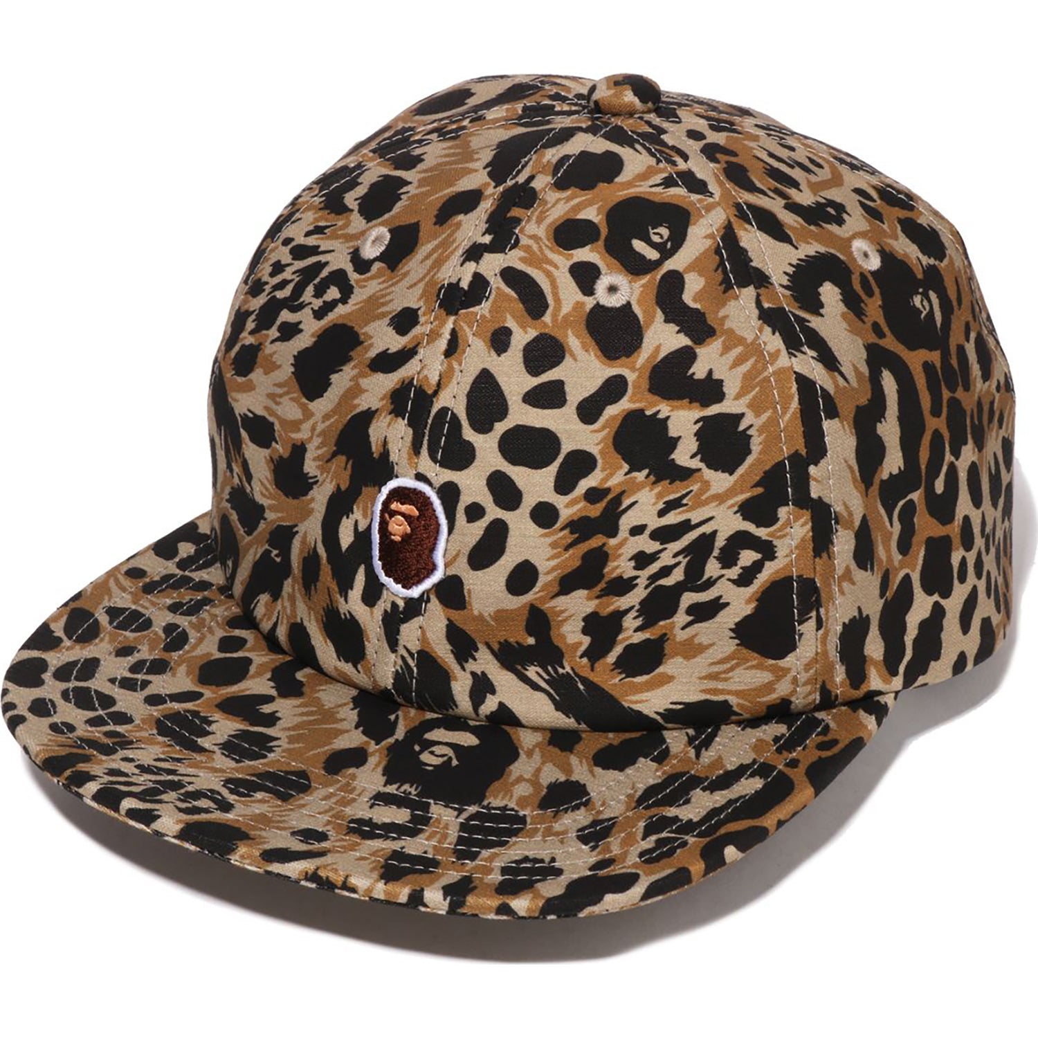 WILD LEOPARD PATTERN ONE POINT CAP MENS