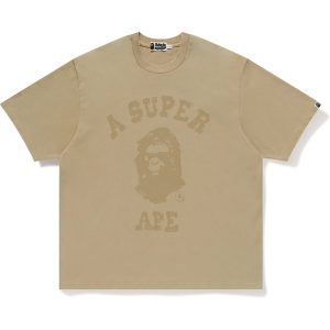 BAPE X KIDSUPER GARMENT DYE COLLEGE LOGO TEE MENS