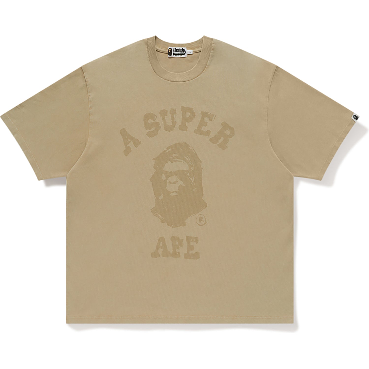 BAPE X KIDSUPER GARMENT DYE COLLEGE LOGO TEE MENS