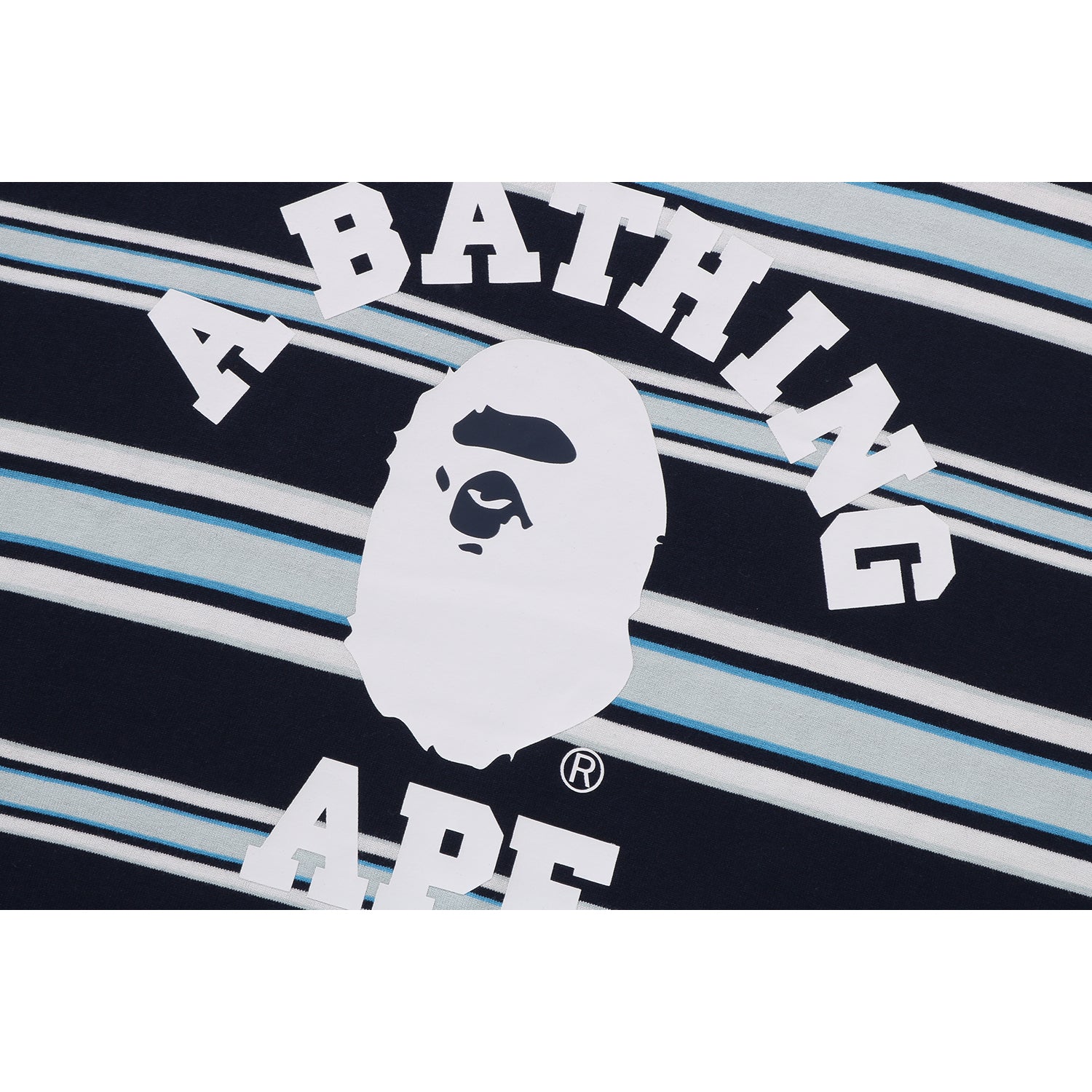 BAPE MENS APE HEAD COLLEGE STRIPE TEE - Image 6
