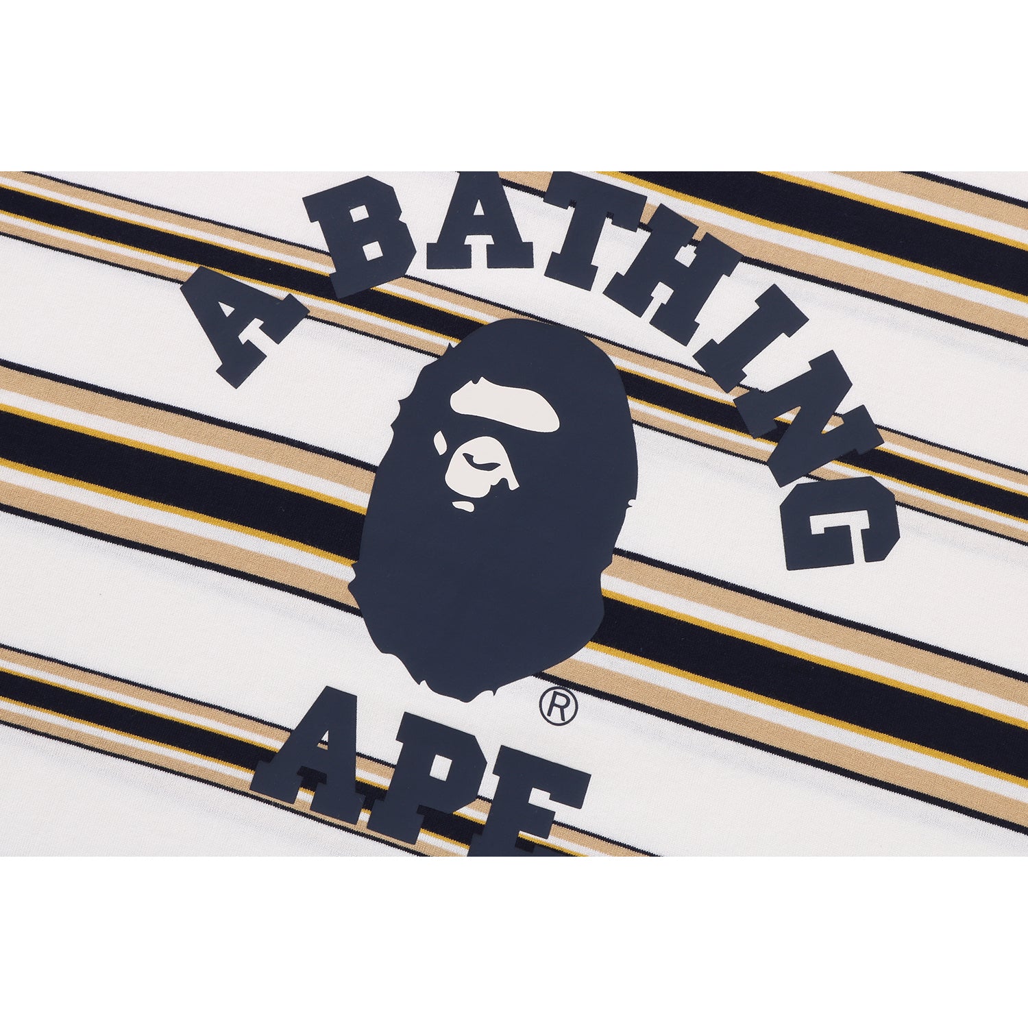 BAPE MENS APE HEAD COLLEGE STRIPE TEE - Image 9