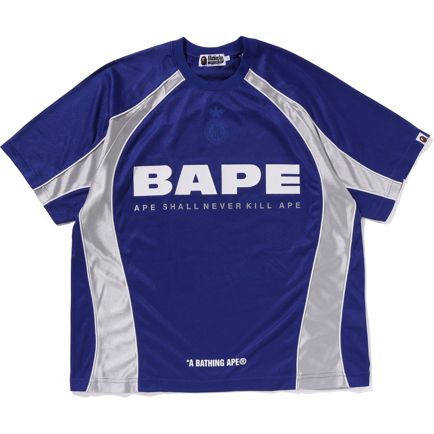 SOLID CAMO JACQUARD MULTILOGO RELAXED FIT FOOTBALL JERSEY MENS - Image 5