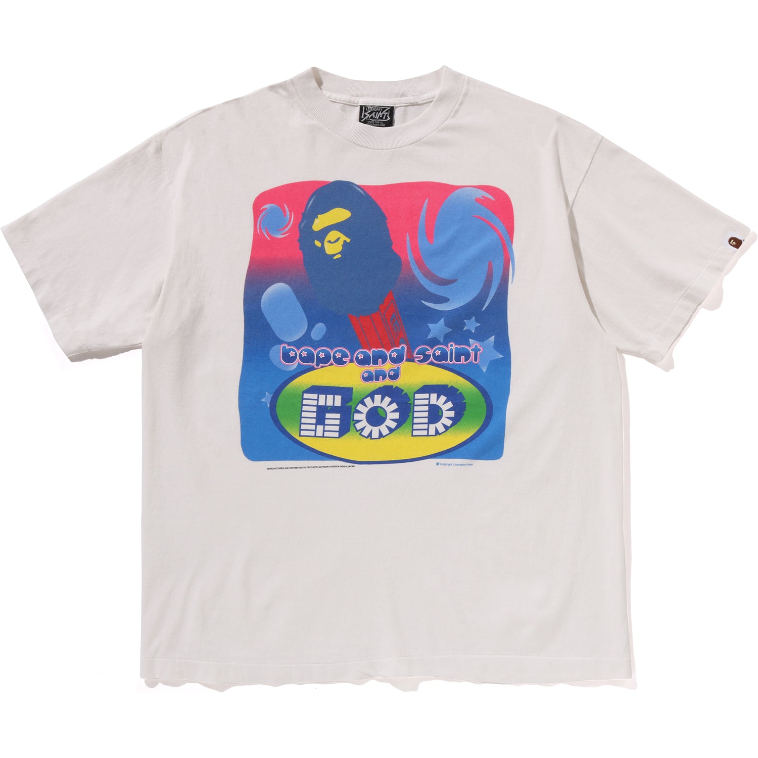 BAPE X SAINT MXXXXXX GOD TEE MENS