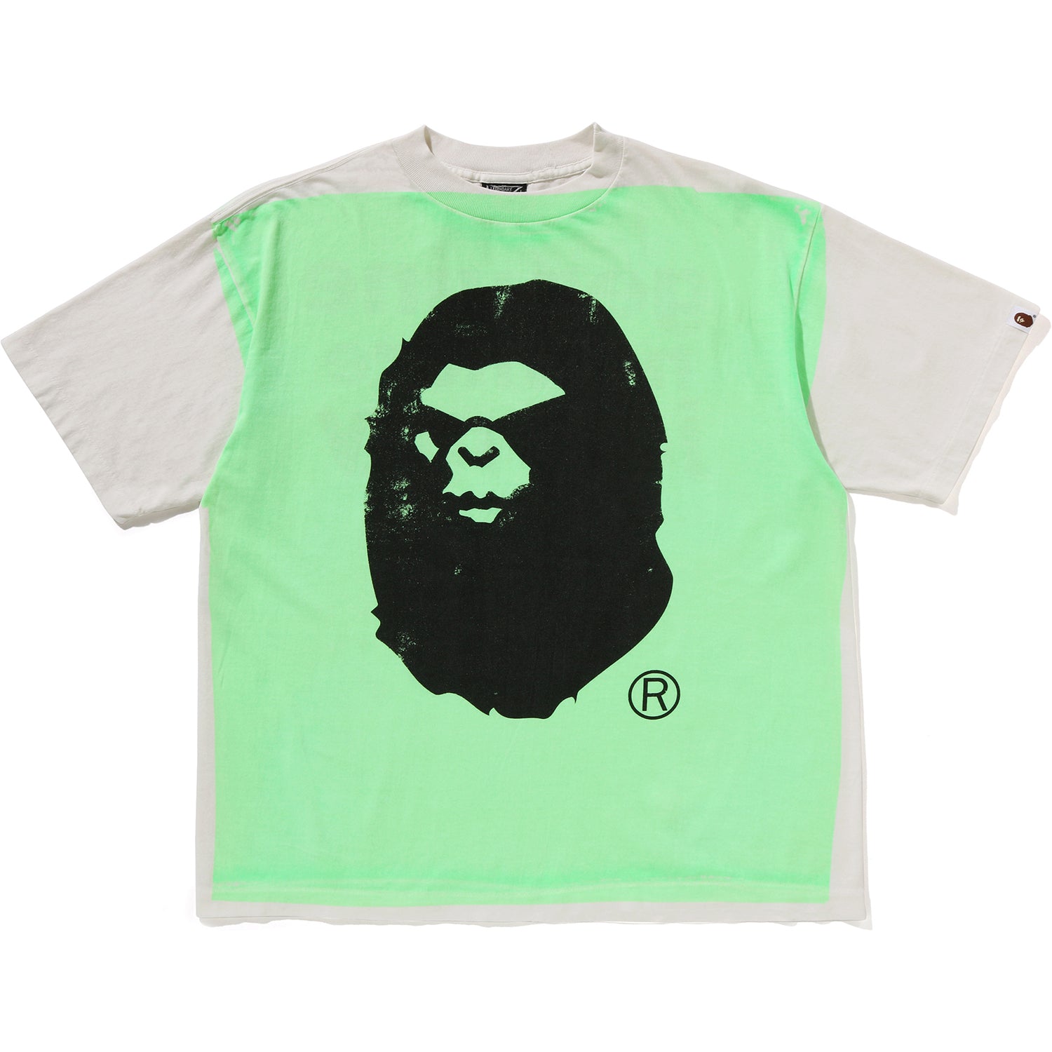 BAPE X SAINT MXXXXXX MAD FACE HANDPRINTING TEE MENS
