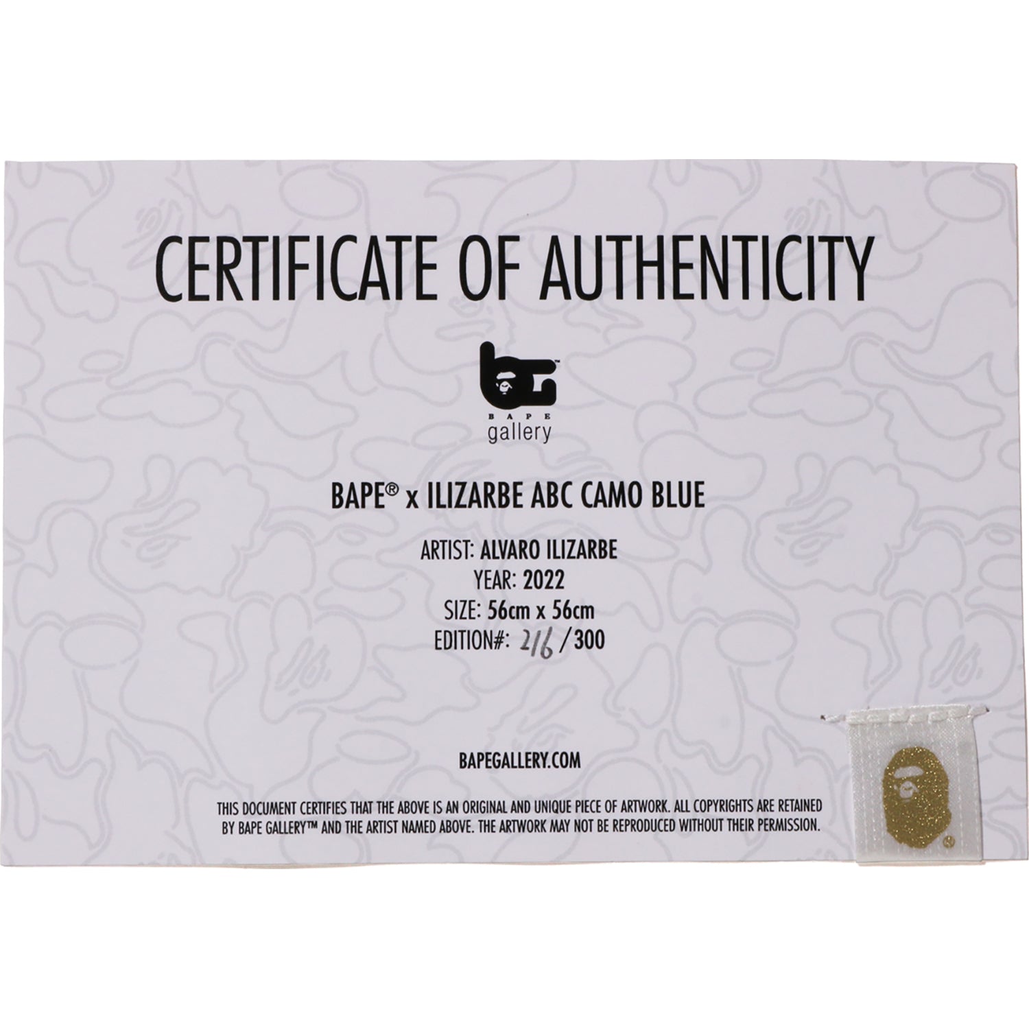 BAPEA X ILIZARBE ABC CAMO BLUE by ALVARO ILIZARBE - Image 3
