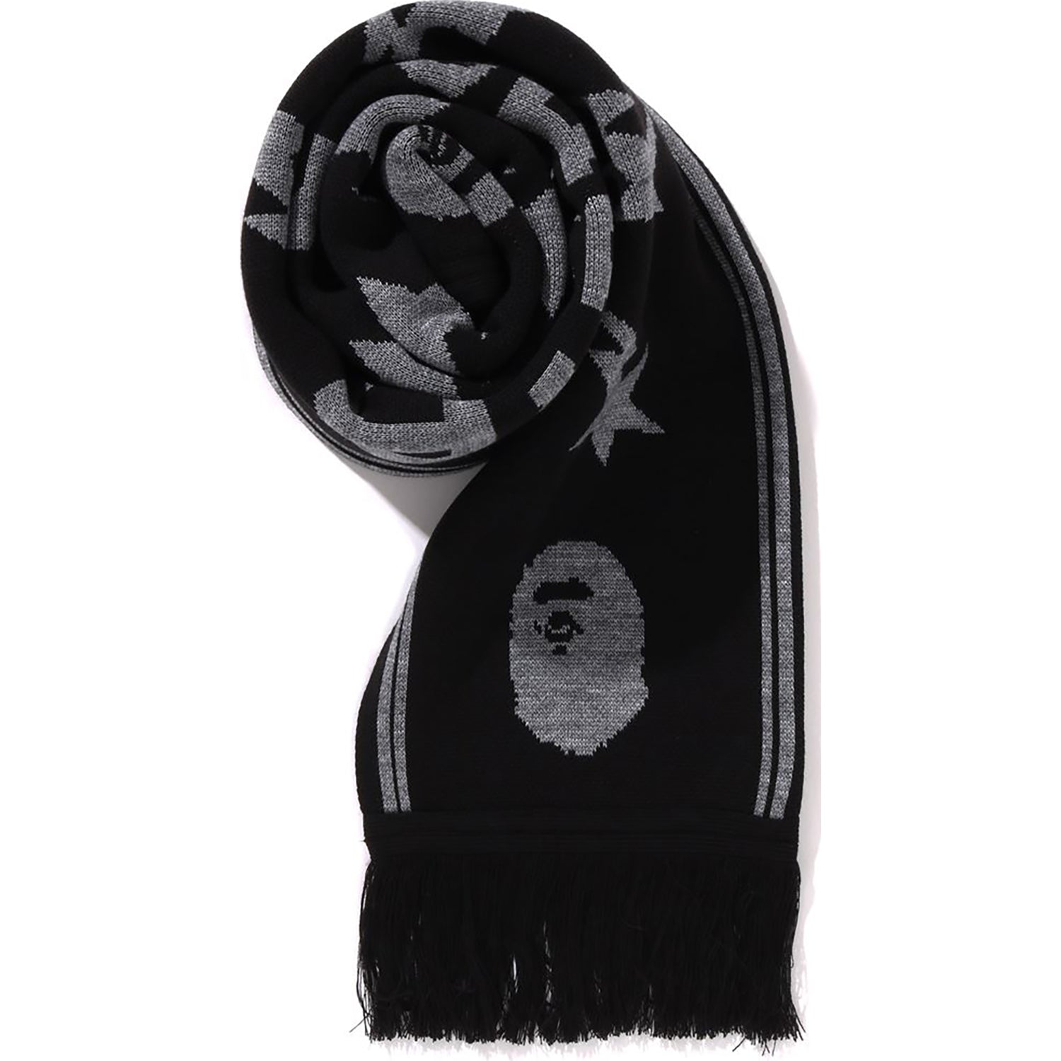 JACQUARD BAPE LOGO LONG SCARF MENS - Image 3