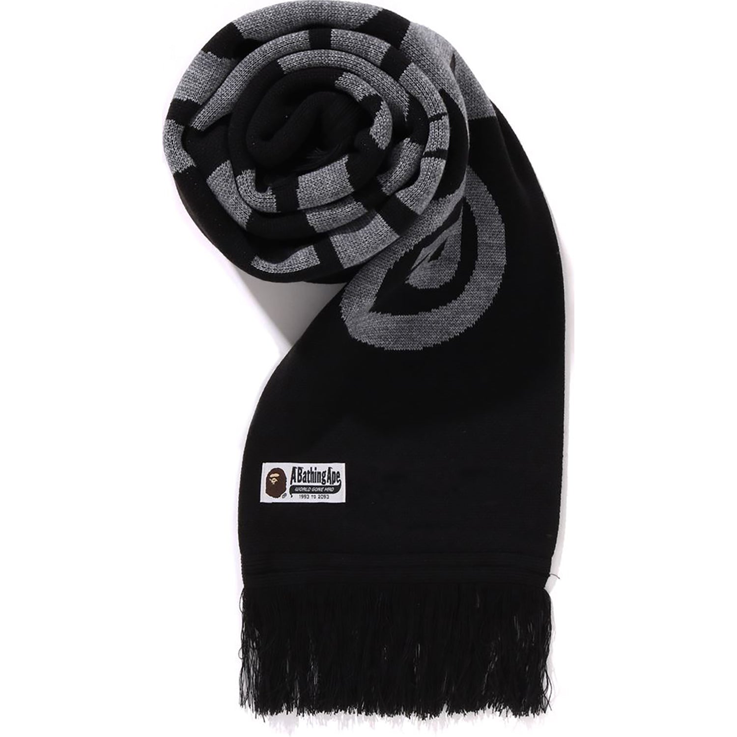 JACQUARD BAPE LOGO LONG SCARF MENS - Image 4