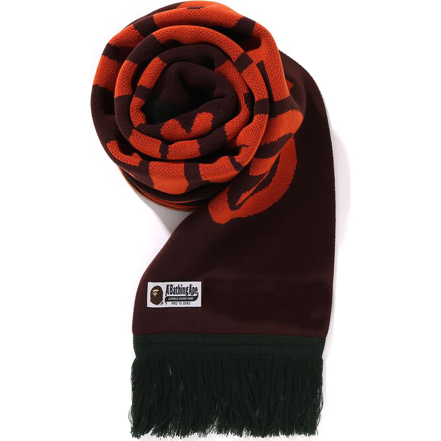 JACQUARD BAPE LOGO LONG SCARF MENS - Image 8