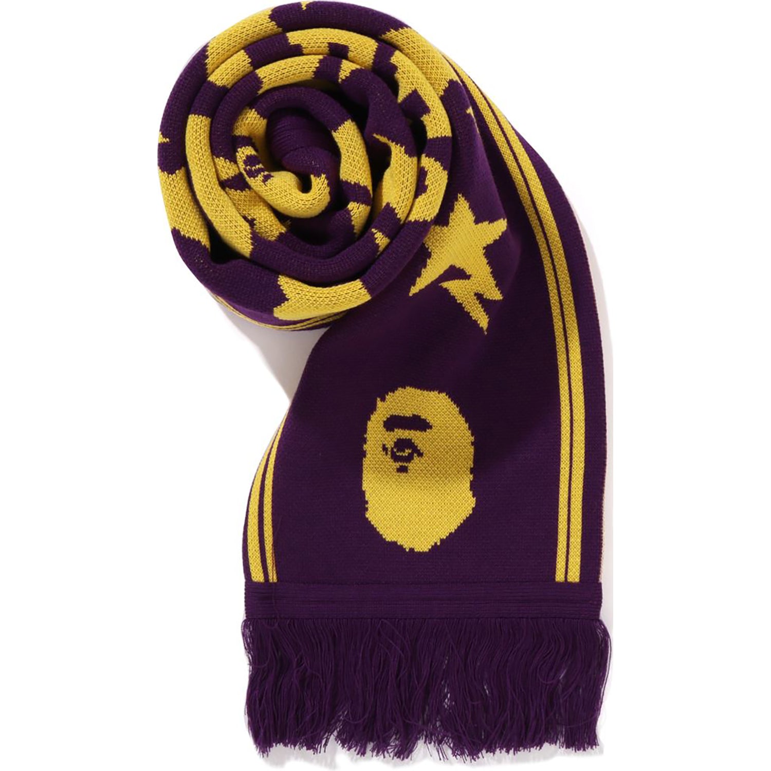 JACQUARD BAPE LOGO LONG SCARF MENS - Image 15