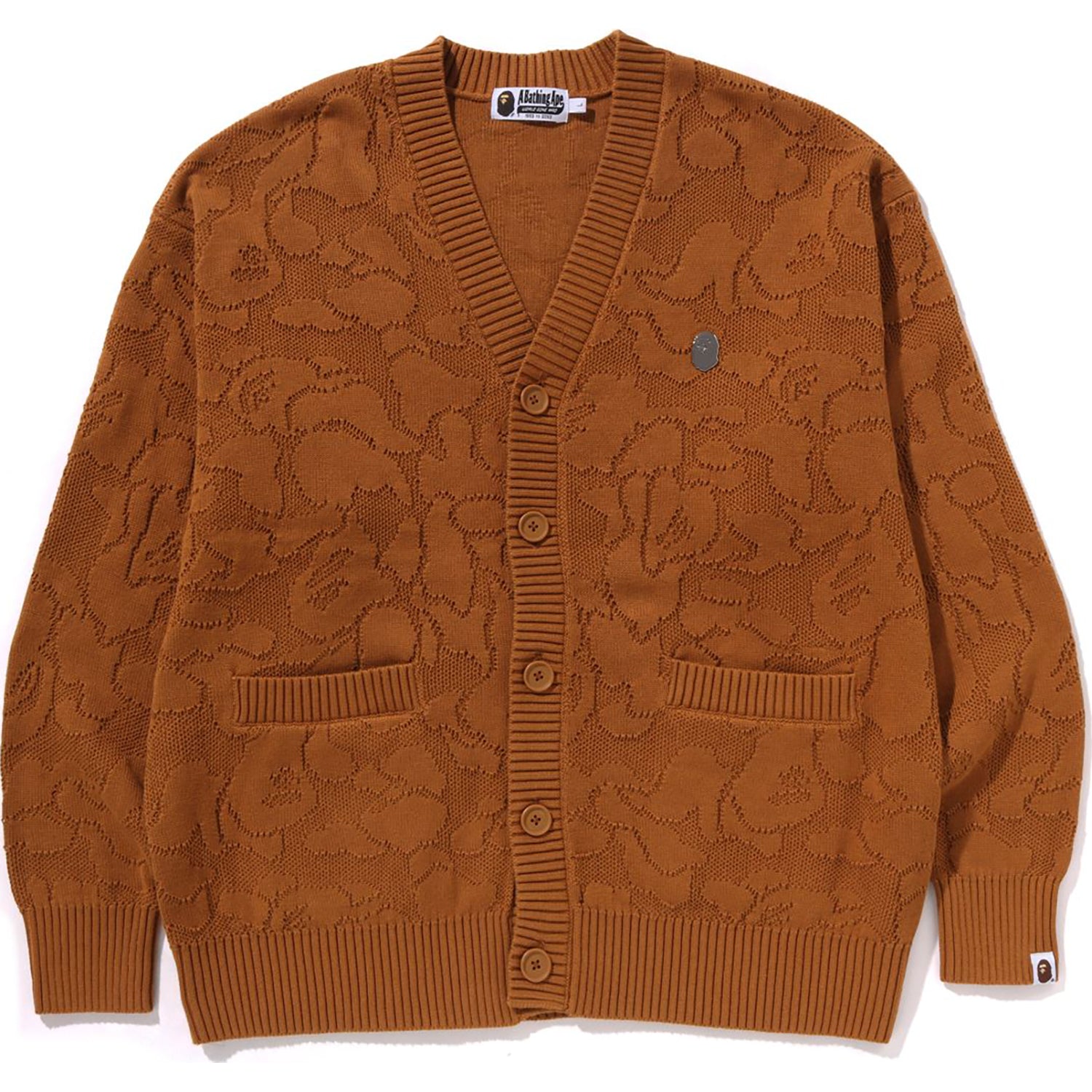 SOLID CAMO JACQUARD ONE POINT CARDIGAN MENS - Image 4