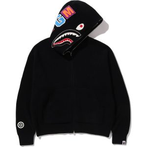 SHARK FULL ZIP KNIT HOODIE MENS