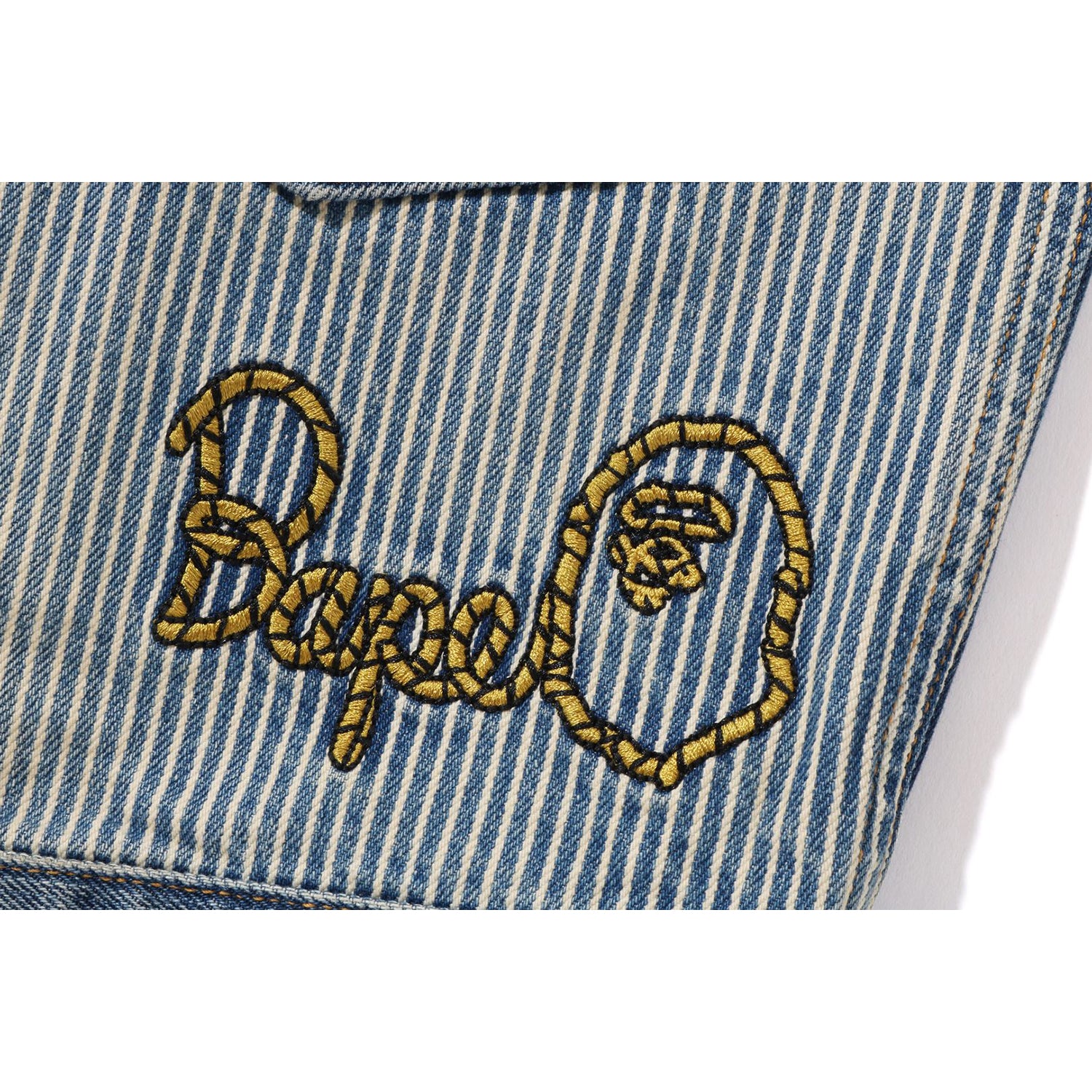 BAPE X SEAN WOTHERSPOON EMBROIDERY DENIM JACKET MENS - Image 4