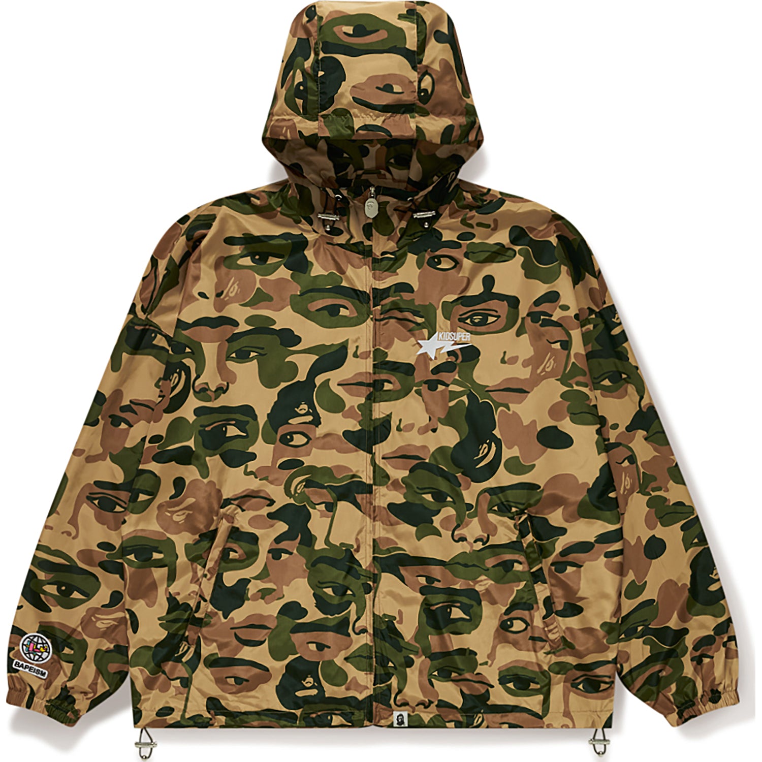 BAPE X KIDSUPER CAMO LIGHTWEIGHT JACKET MENS