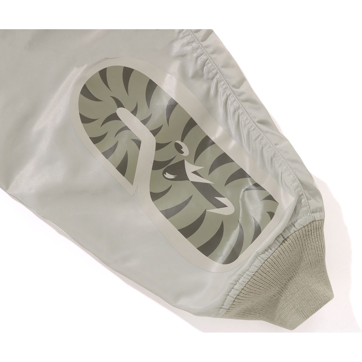 TONAL CHAIN STITCH SHARK BOMBER JACKET MENS - Image 4