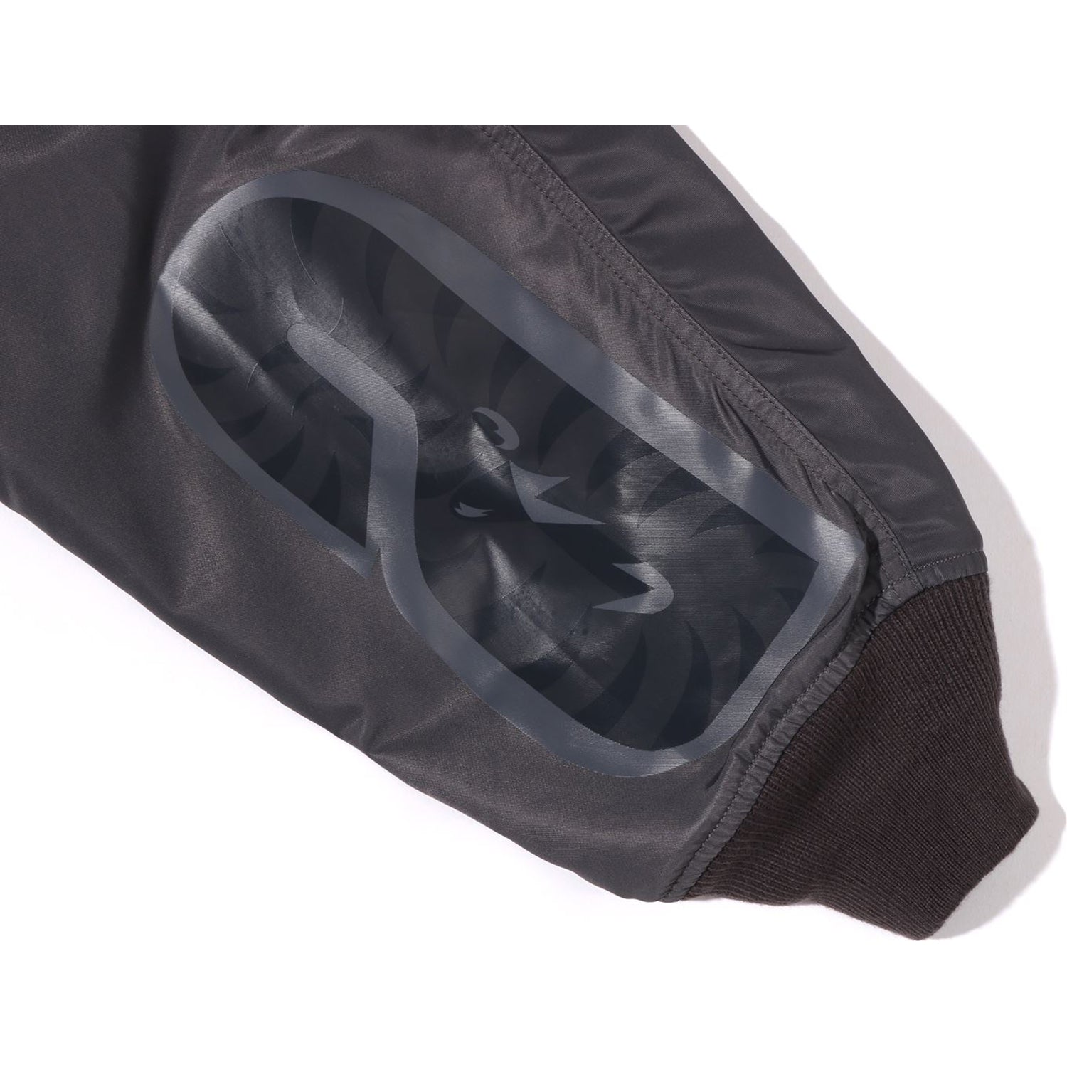 TONAL CHAIN STITCH SHARK BOMBER JACKET MENS - Image 9