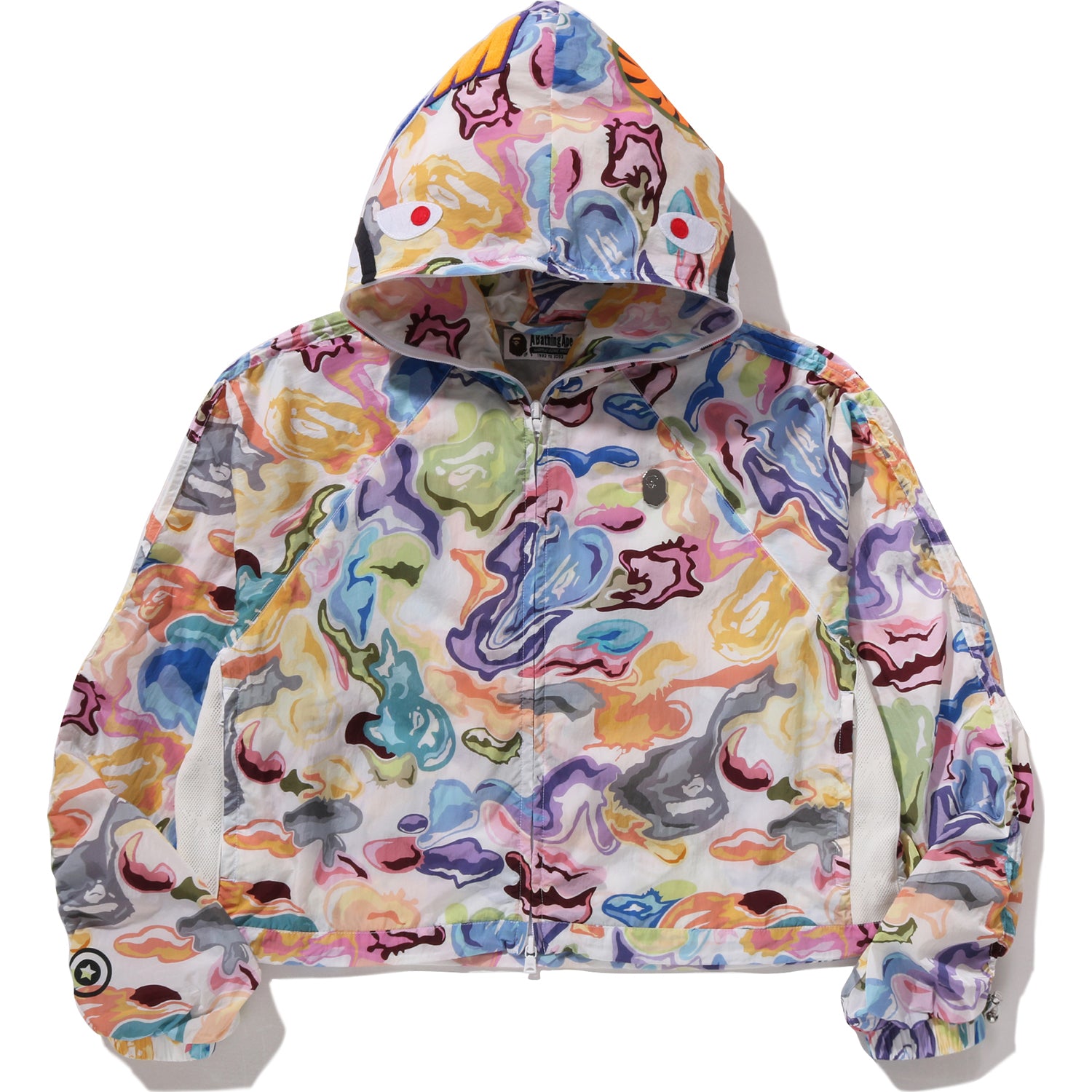 ART CAMO SHARK FULL ZIP HOODIE JACKET LADIES