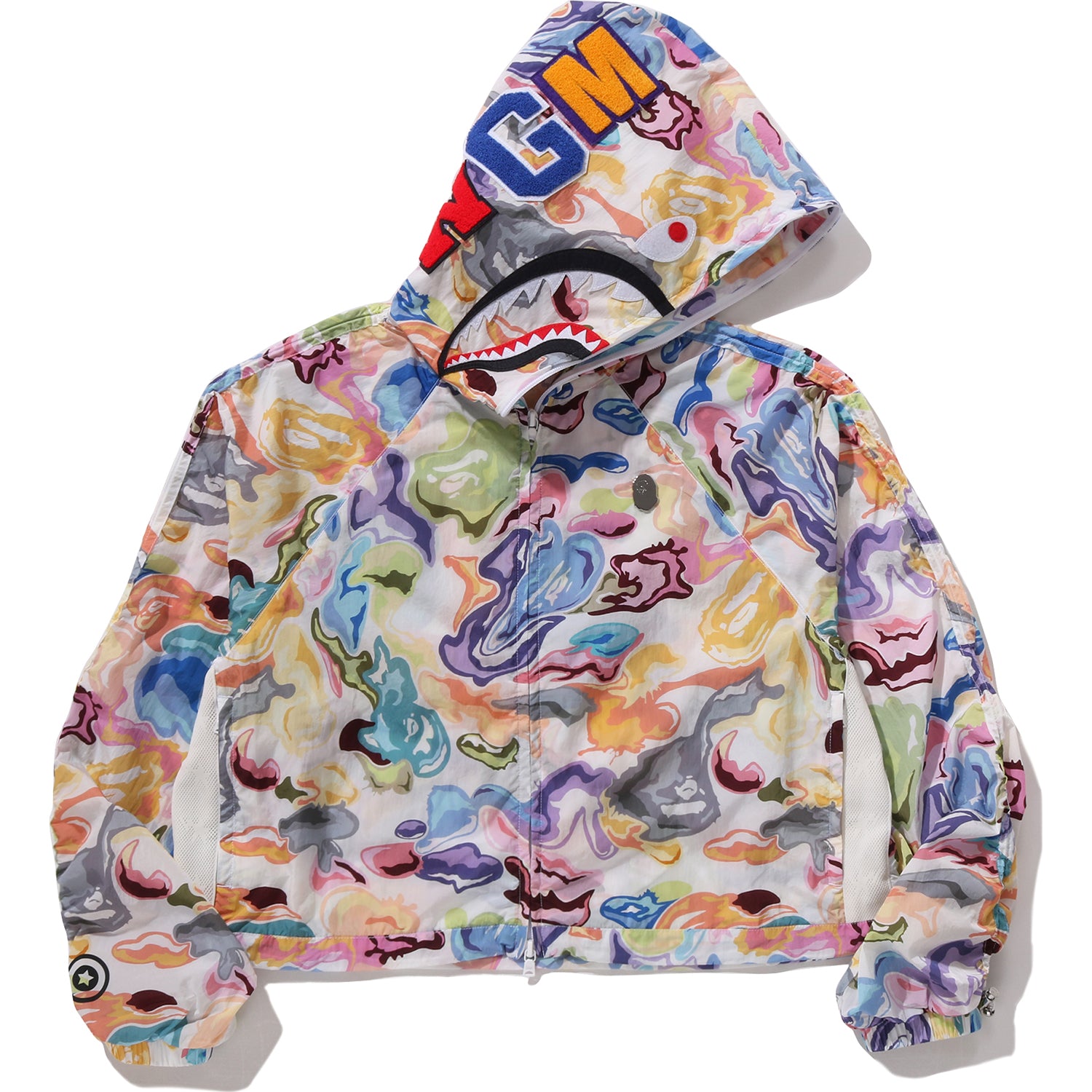 ART CAMO SHARK FULL ZIP HOODIE JACKET LADIES - Image 2