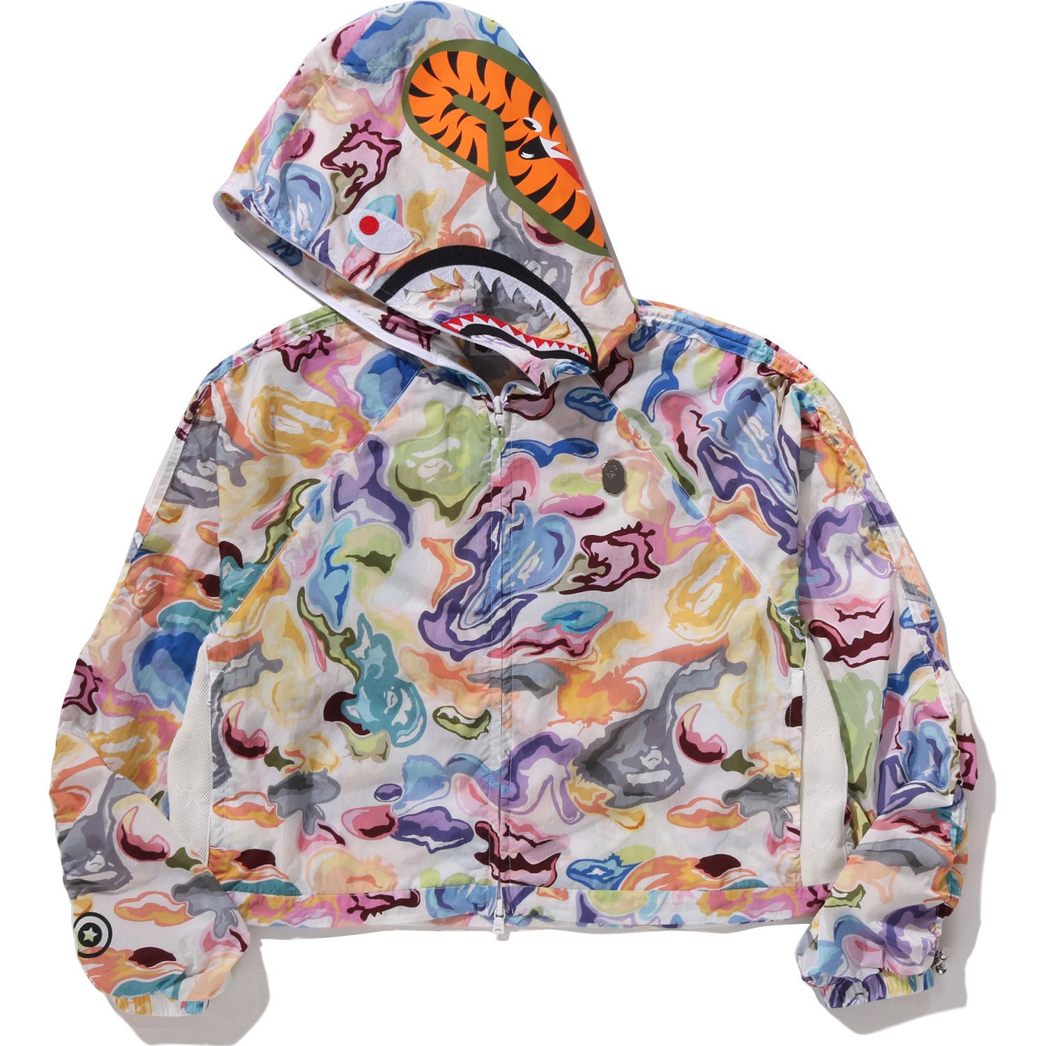 ART CAMO SHARK FULL ZIP HOODIE JACKET LADIES - Image 3