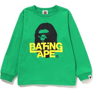 BATHING APE APE HEAD L/S TEE KIDS