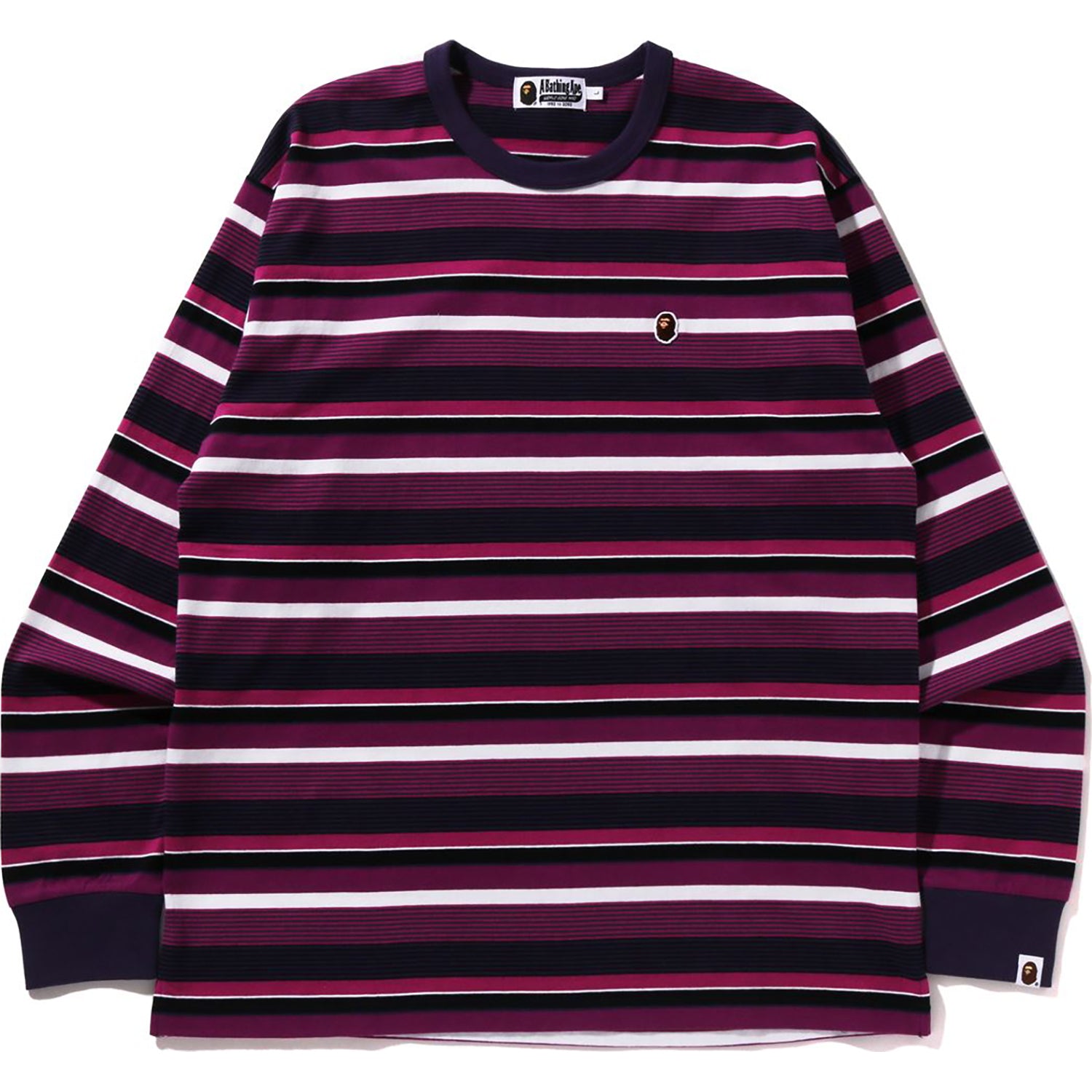 APE HEAD ONE POINT HOOP L/S TEE RELAXED FIT MENS