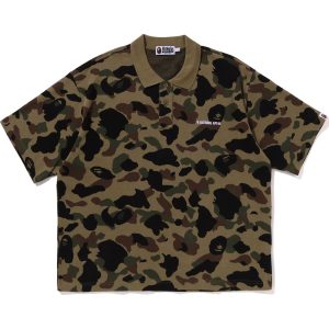 1ST CAMO JACQUARD LOGO RELAXED FIT POLO SHIRT MENS