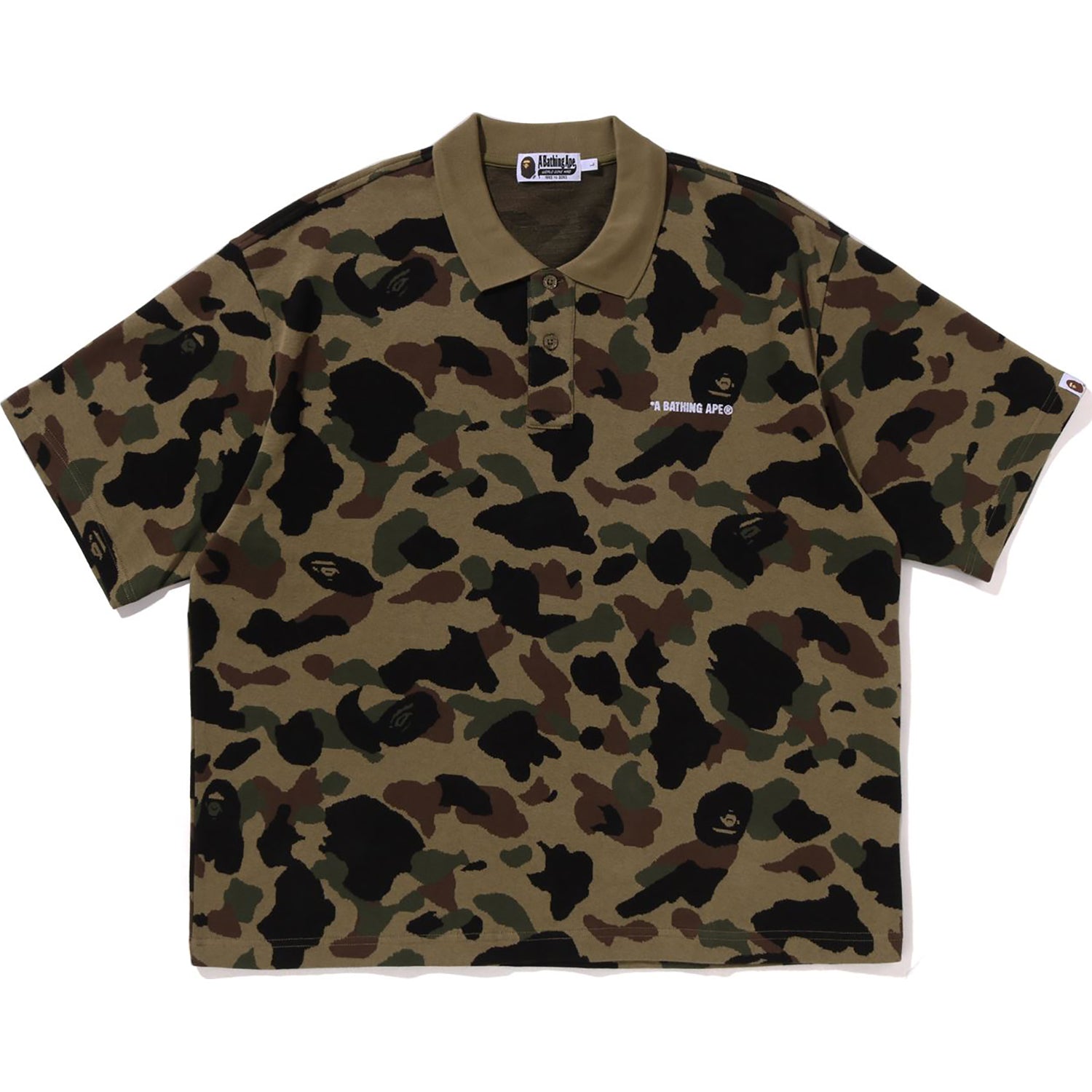 1ST CAMO JACQUARD LOGO RELAXED FIT POLO SHIRT MENS