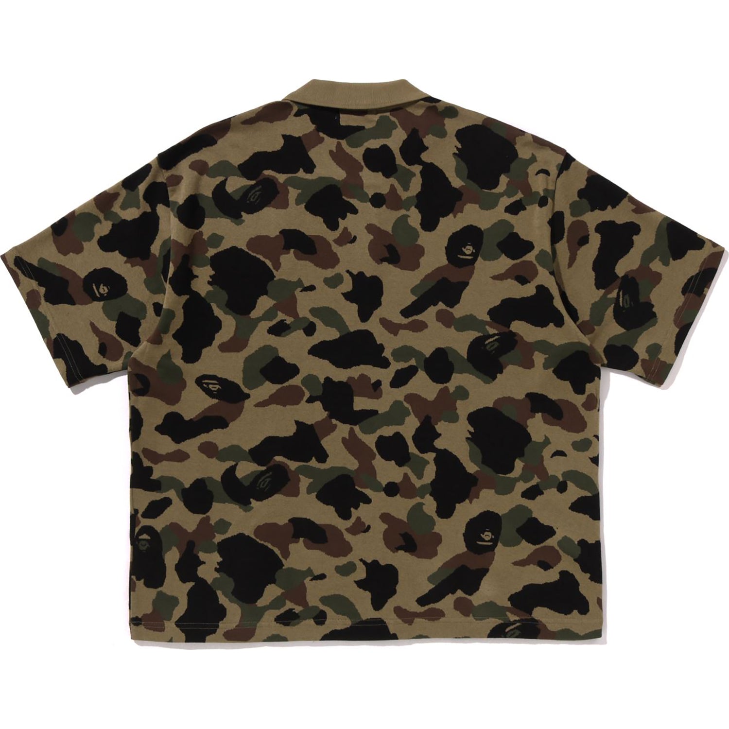 1ST CAMO JACQUARD LOGO RELAXED FIT POLO SHIRT MENS - Image 2