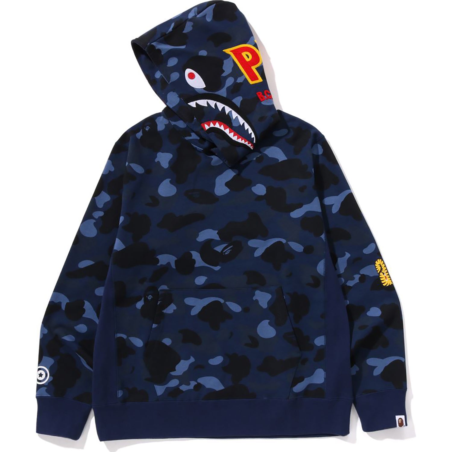COLOR CAMO 2ND SHARK PULLOVER HOODIE MENS - Image 8