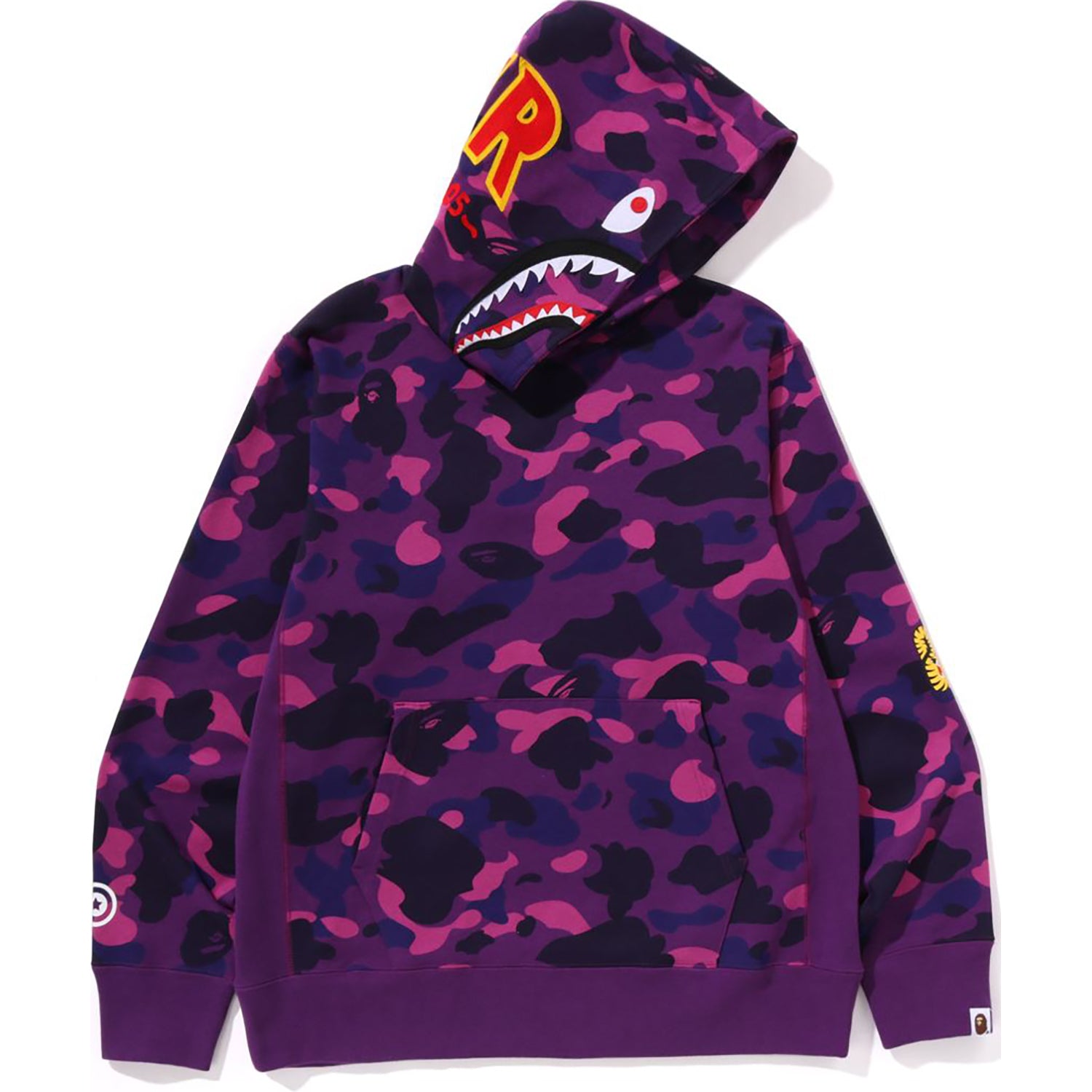 COLOR CAMO 2ND SHARK PULLOVER HOODIE MENS - Image 4