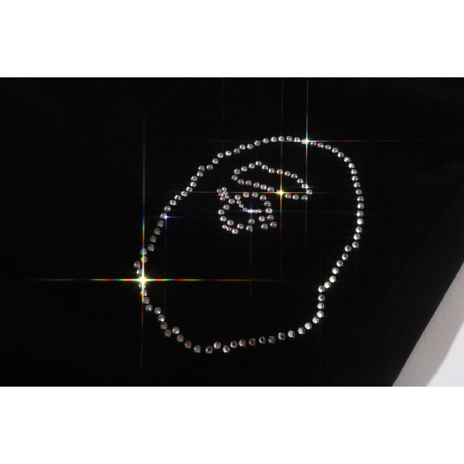 CRYSTAL STONE APE HEAD VELOUR WIDE PANTS LADIES - Image 3