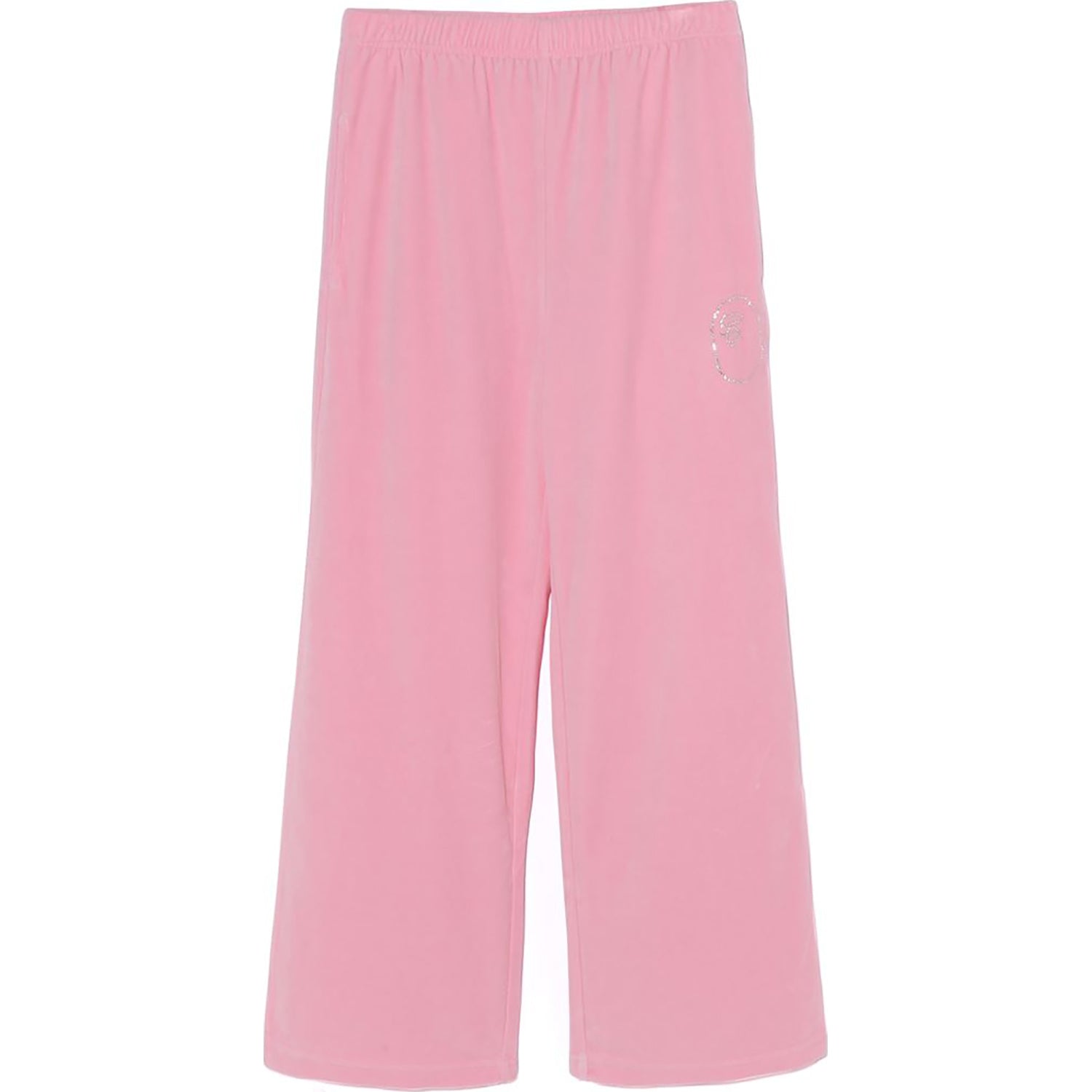 CRYSTAL STONE APE HEAD VELOUR WIDE PANTS LADIES - Image 5