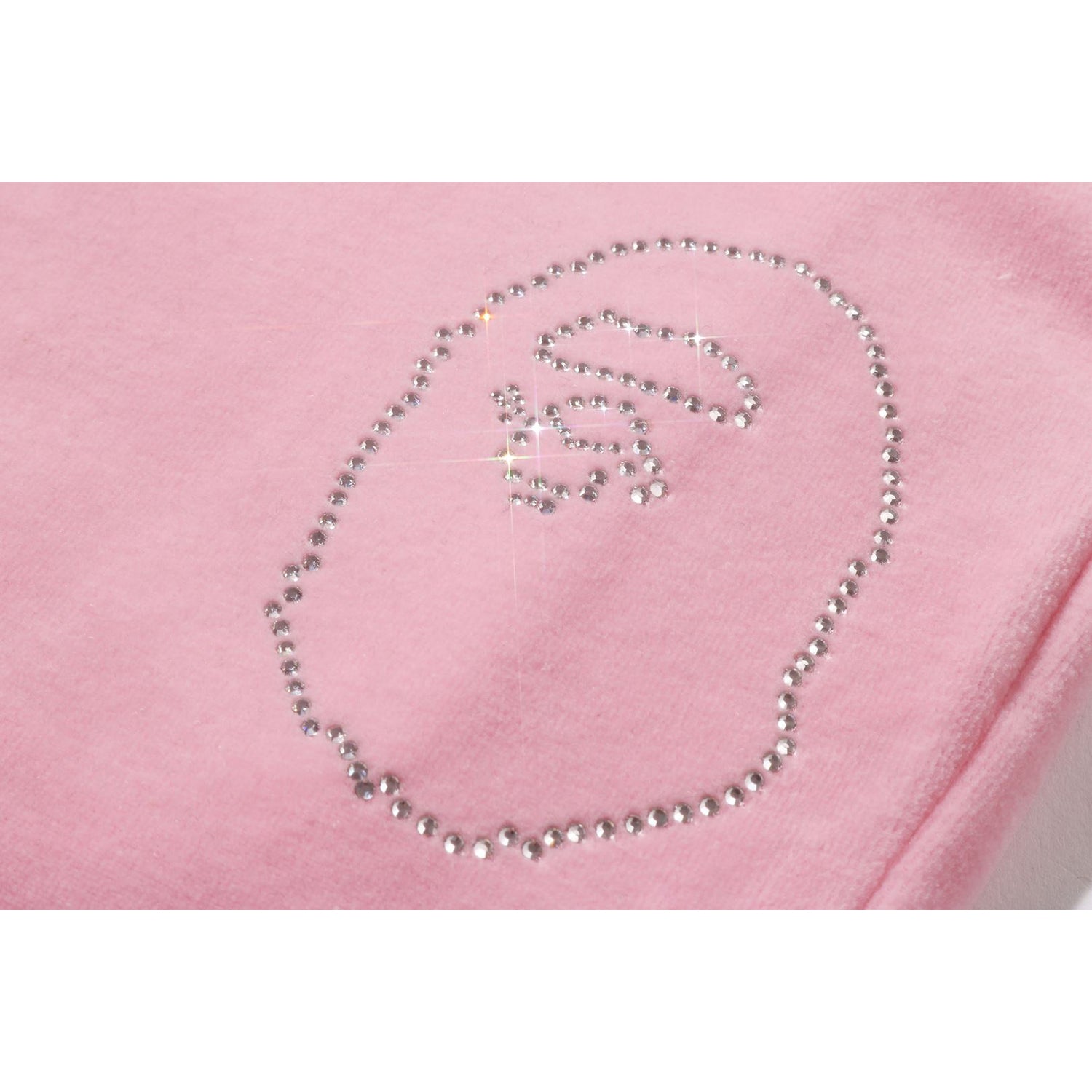 CRYSTAL STONE APE HEAD VELOUR WIDE PANTS LADIES - Image 7