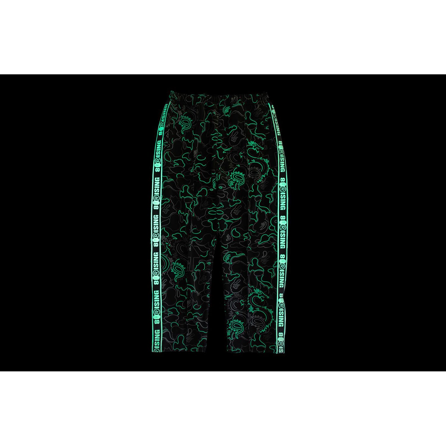BAPE X 88RISING GLOW IN THE DARK CAMO TRACK PANTS MENS - Image 5