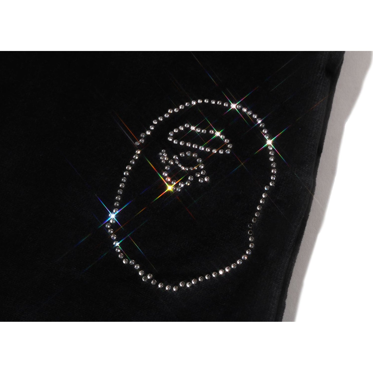 CRYSTAL STONE APE HEAD VELOUR WIDE PANTS LADIES - Image 3