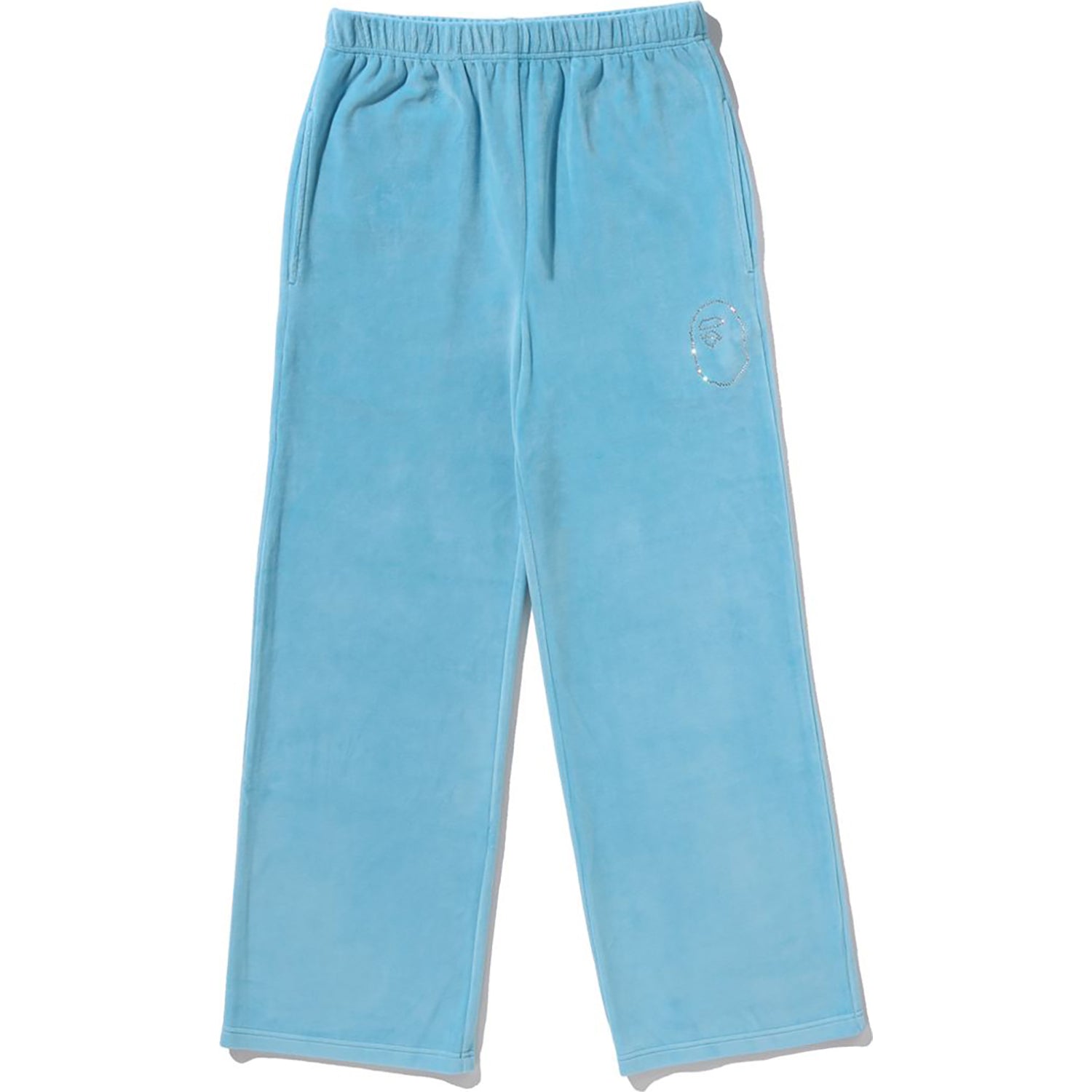 CRYSTAL STONE APE HEAD VELOUR WIDE PANTS LADIES - Image 5