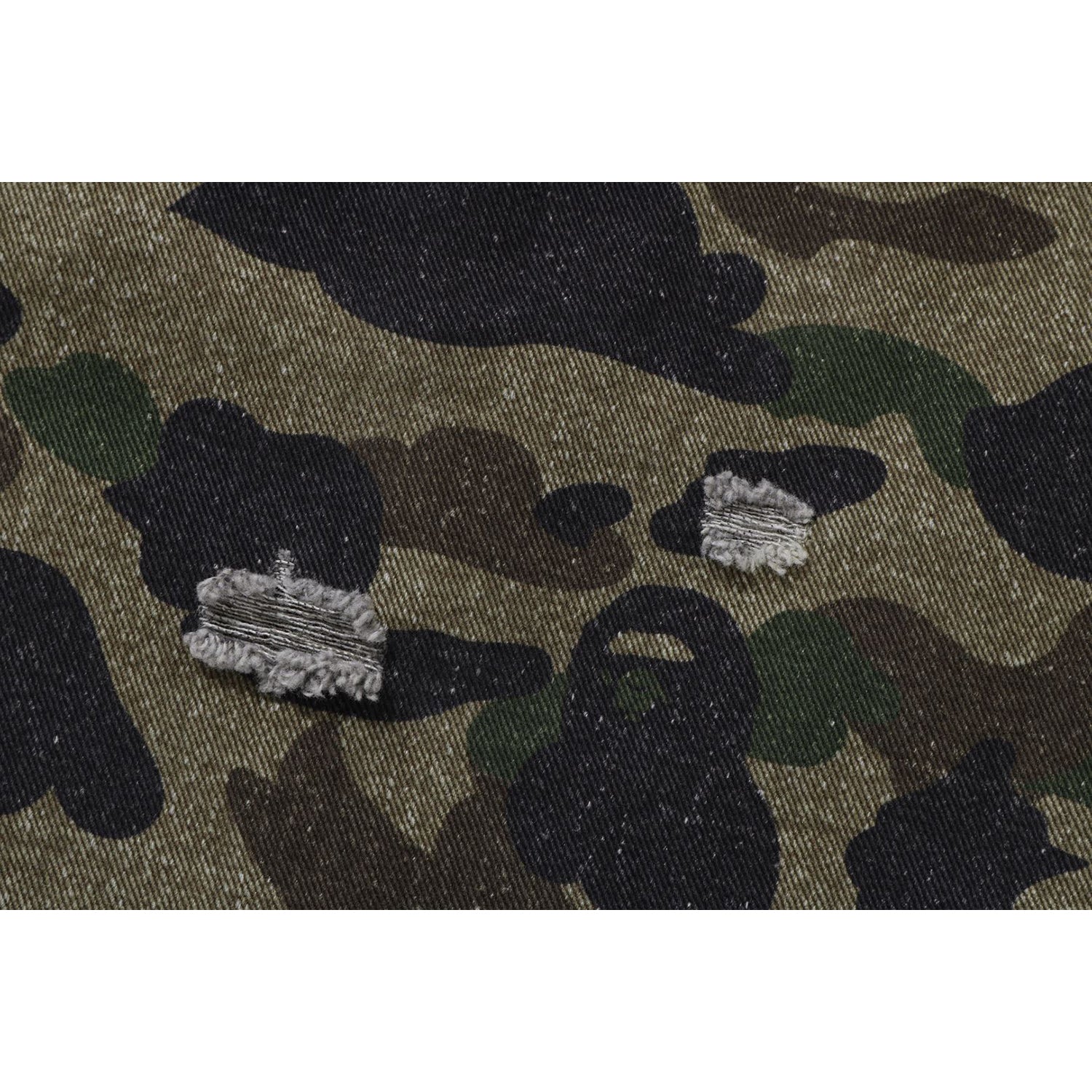 1ST CAMO BLOCKING DESTORYED HEAVY WASH LOGO LS SHIRT MENS - Image 4