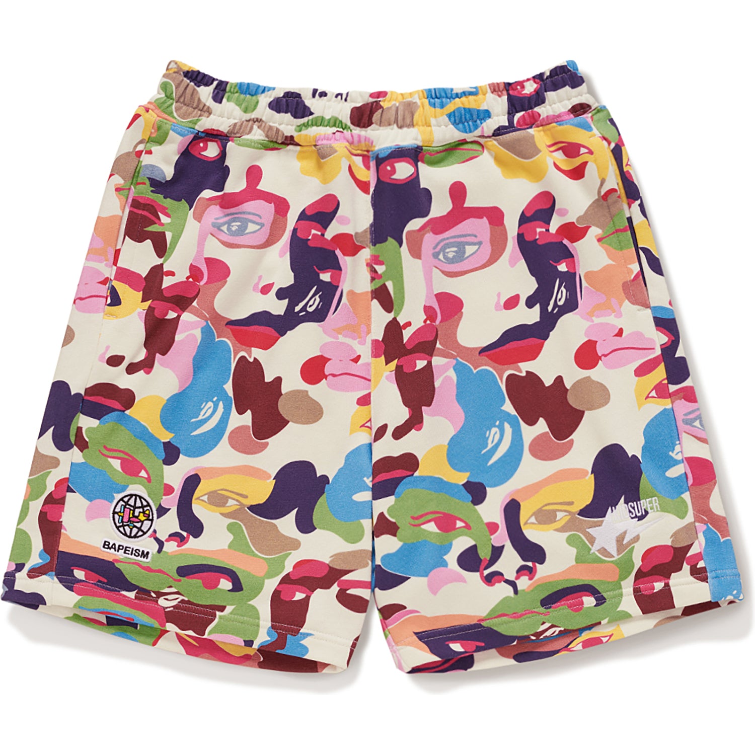 BAPE X KIDSUPER CAMO SWEAT SHORTS MENS - Image 9