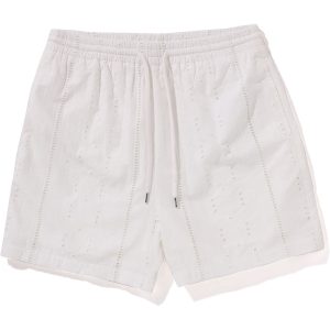 EMBROIDERY RELAXED FIT SHORTS MENS