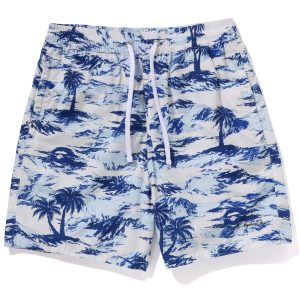 PALM TREE CAMO RELAXED FIT BEACH SHORTS MENS