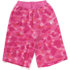 COLOR CAMO APE HEAD SEQUIN SWEAT SHORTS LADIES