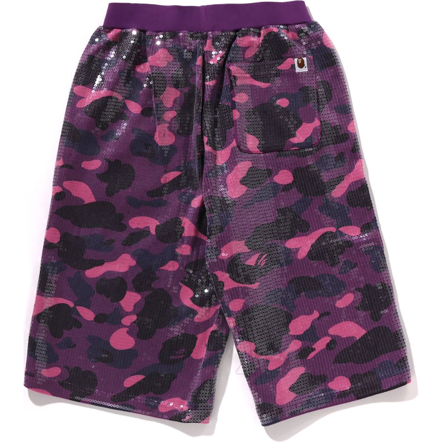 COLOR CAMO APE HEAD SEQUIN SWEAT SHORTS LADIES - Image 5