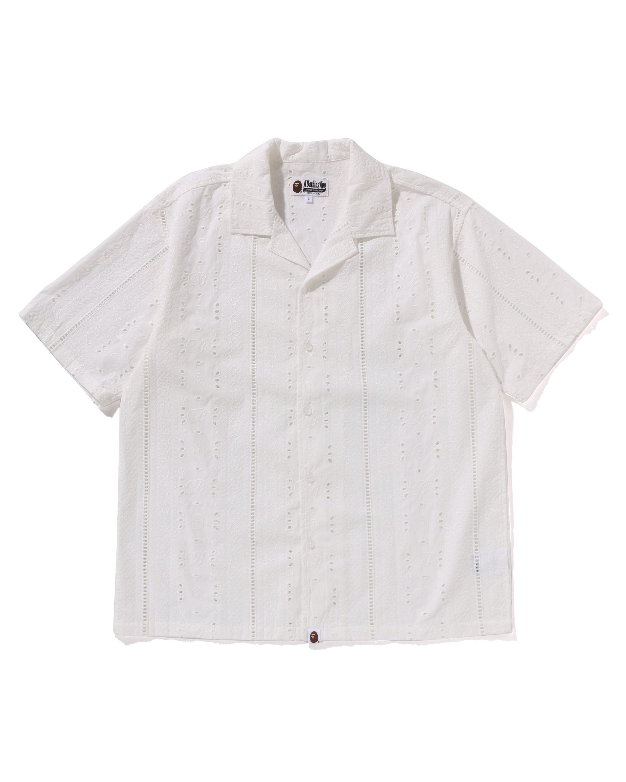 EMBROIDERY OPEN COLLAR SS SHIRT MENS - Image 7