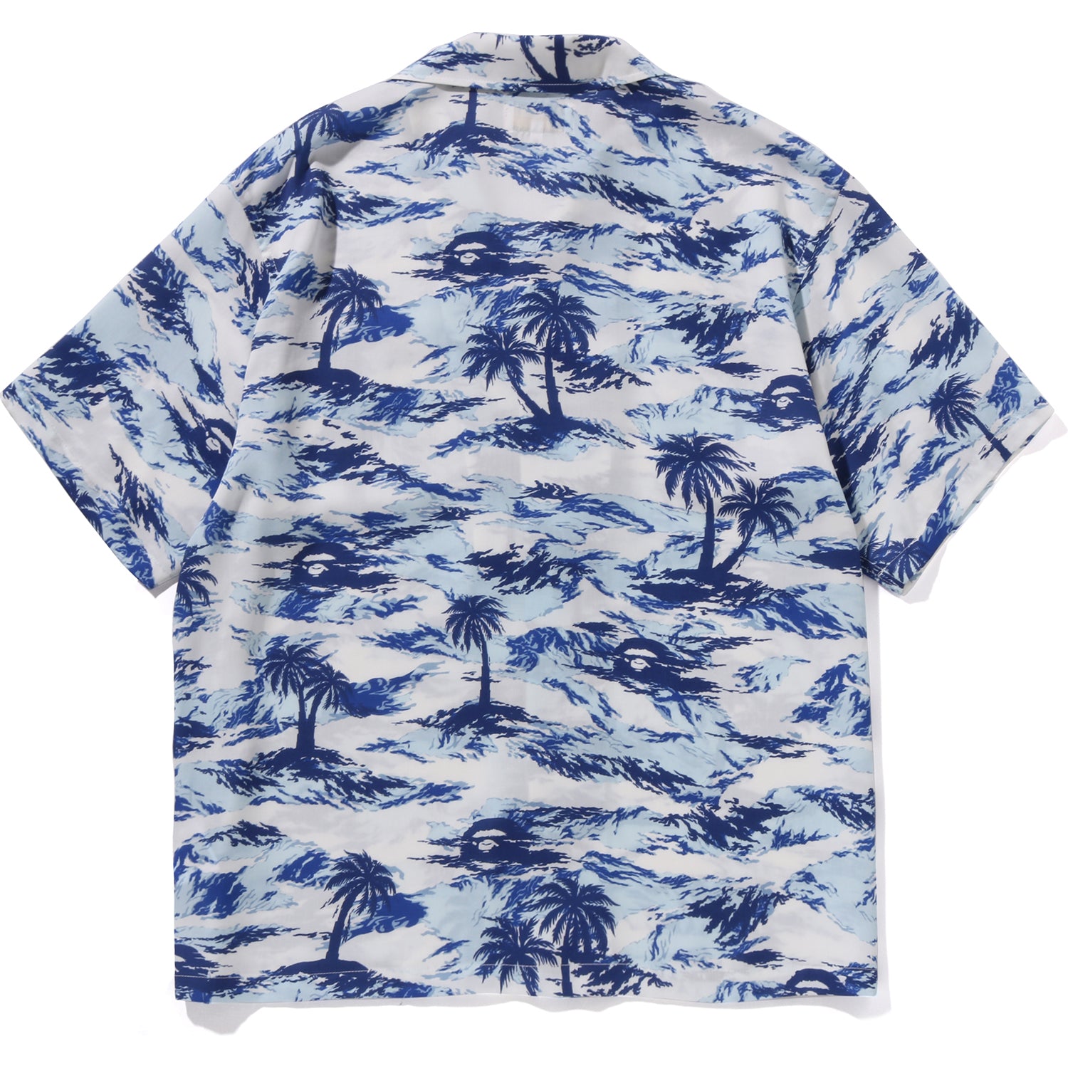BAPE MENS PALM TREE CAMO OPEN COLLAR POCKET SS SHIRT - Image 2