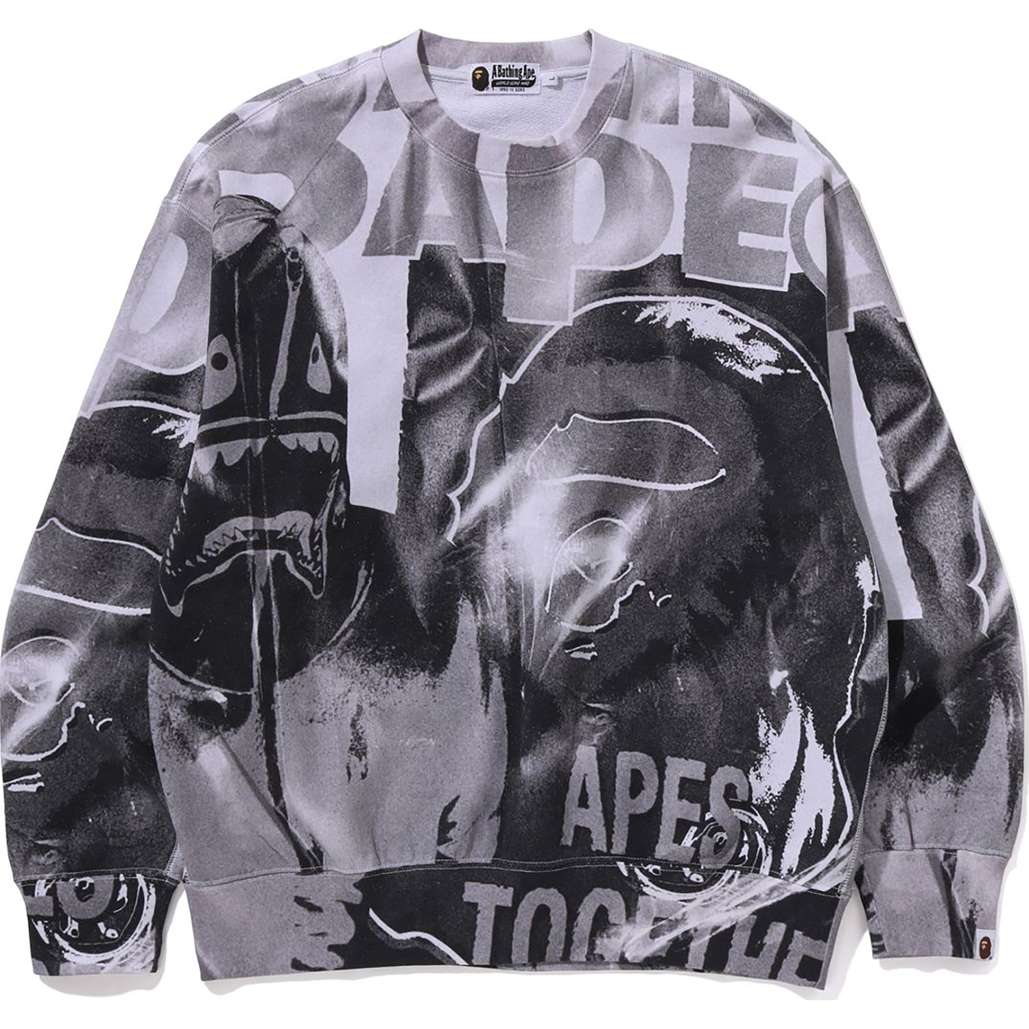 OVERPRINT RELAX FIT CREWNECK SWEATSHIRT MENS - Image 4