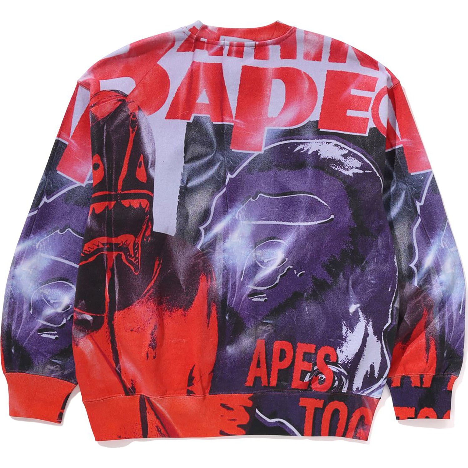 OVERPRINT RELAX FIT CREWNECK SWEATSHIRT MENS - Image 2