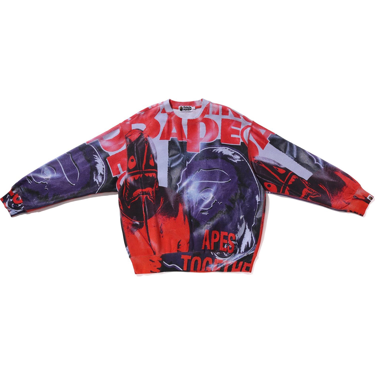 OVERPRINT RELAX FIT CREWNECK SWEATSHIRT MENS - Image 3