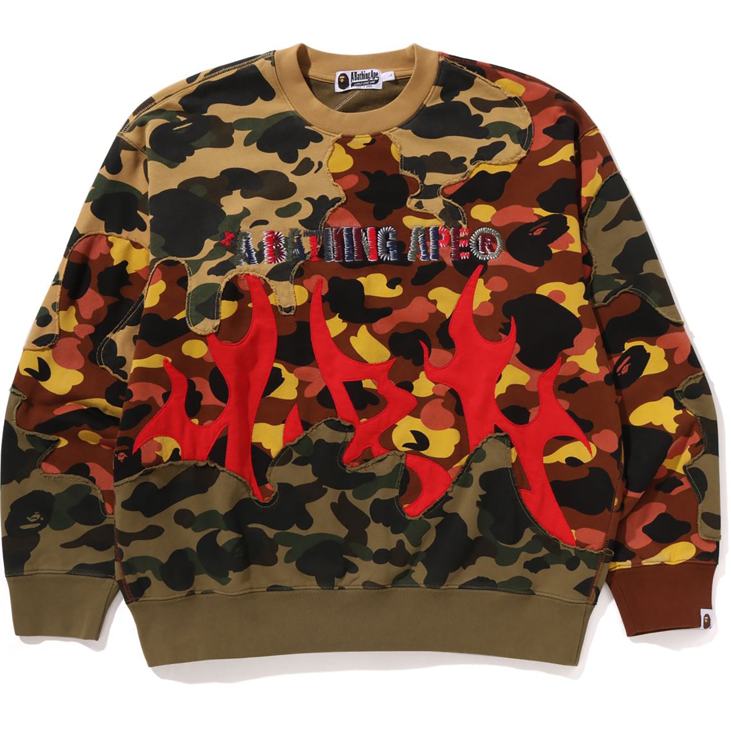 1ST CAMO UPCYCLED RELAXED FIT CREWNECK SWEATSHIRT MENS