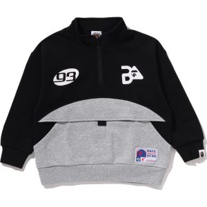 BAPE RELAXED FIT HALF ZIP SWEATSHIRT KIDS