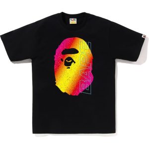 BAPE MENS ELECTRO NEON APE HEAD T-SHIRT