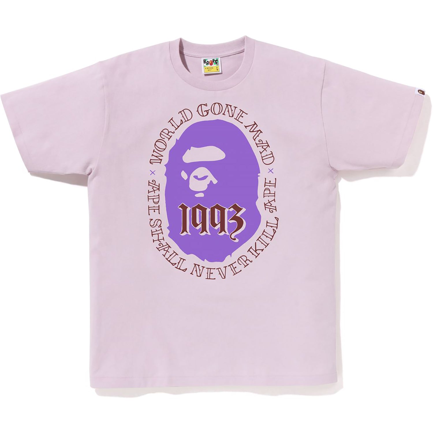 BAPE MENS COTTON APE HEAD 1993 T-SHIRT - Image 5